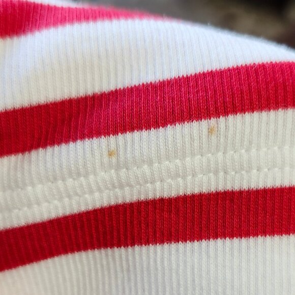 Marc Cain Women's Red & White Striped Top W/Rounded Neck Size 2 & 10 - Picture 7 of 8